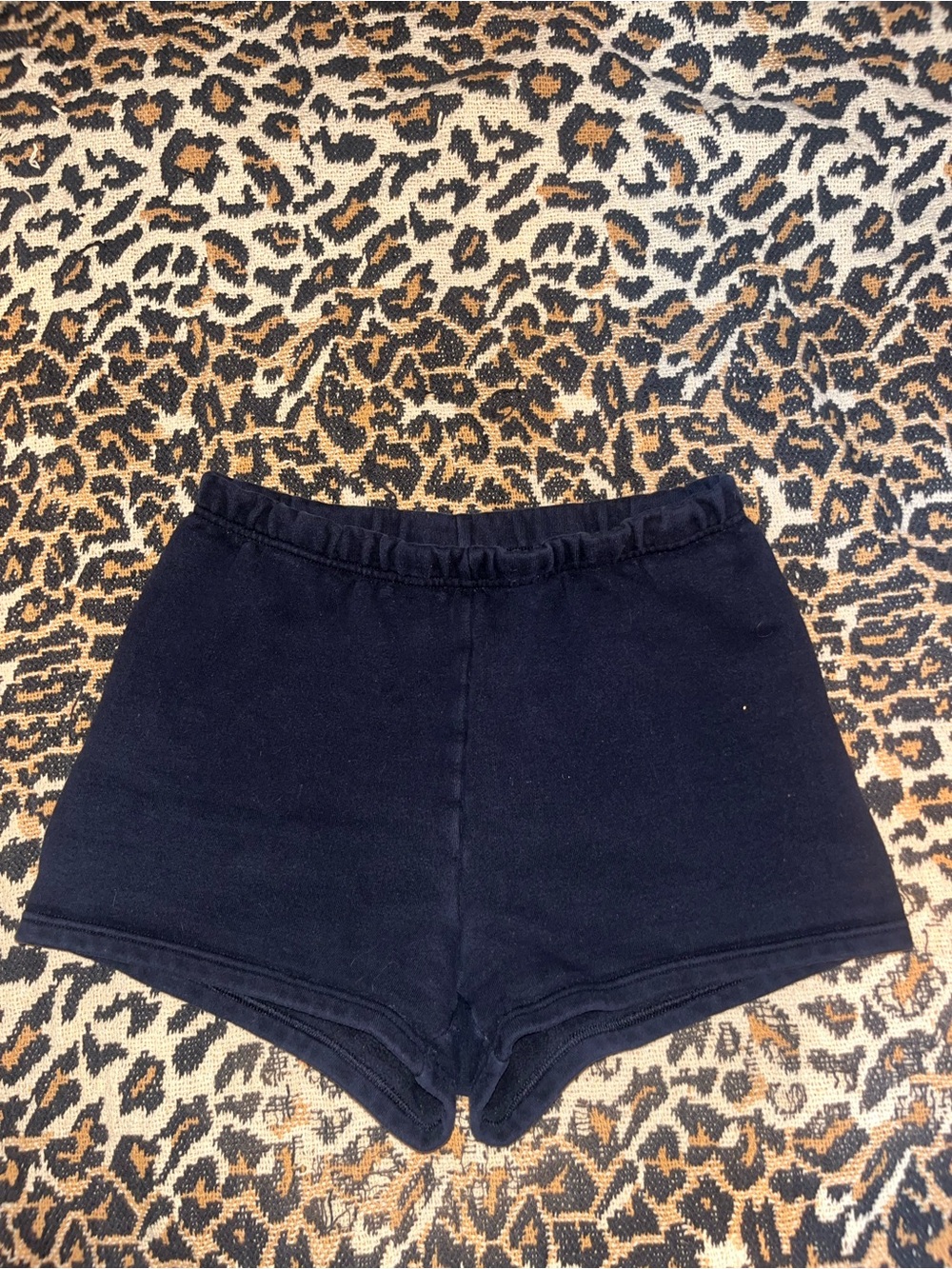 black Aritzia TNA Airy Fleece shorts